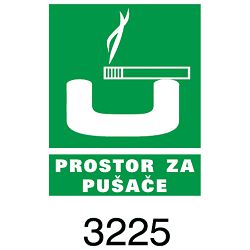 Naljepnice "Prostor za pušače" Simbol 3225