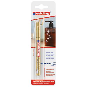 Marker permanentni sjajni lakirajući 1-2 mm Edding 751/1 zlatni blister