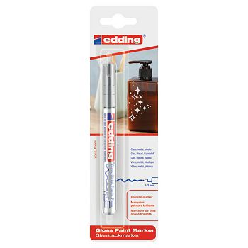 Marker permanentni sjajni lakirajući 1-2 mm Edding 751/1 srebrni blister