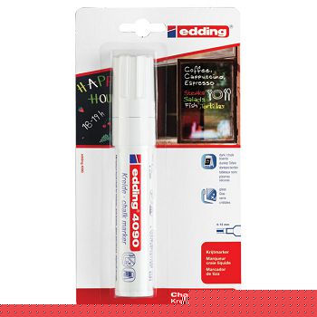 Marker-kreda za staklo 4-15 mm Edding 4090/1 bijeli blister