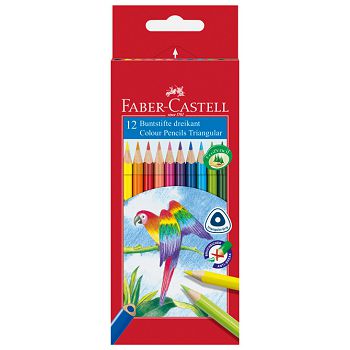 Boje drvene  12boja trokutaste Faber-Castell 116512 blister!!