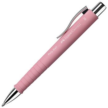 Olovka kemijska gumirana Poly Ball XB Faber-Castell 241127 pastelno roza - NL