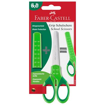 Škare školske 13 cm oble sa zaštitom Grip Faber-Castell 1815 sortirano blister