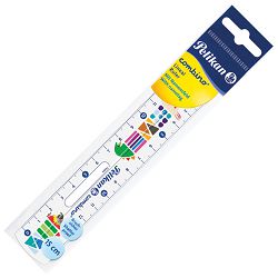 Ravnalo pvc 15cm fleksibilno Combino Pelikan 811224 blister