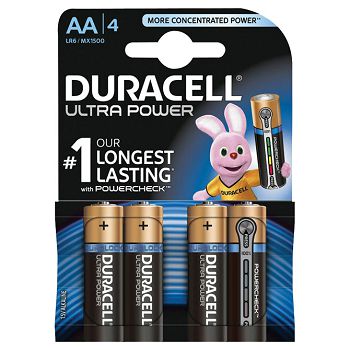 Baterija alkalna 1,5V AA Ultra pk4 Duracell LR6 blister!!
