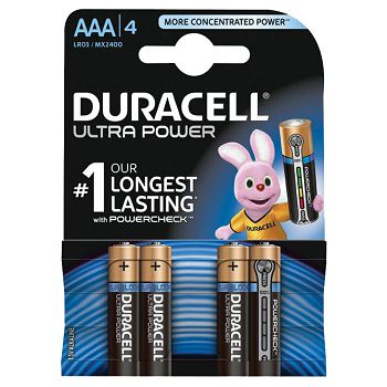 Baterija alkalna 1,5V AAA Ultra pk4 Duracell LR03 blister!!