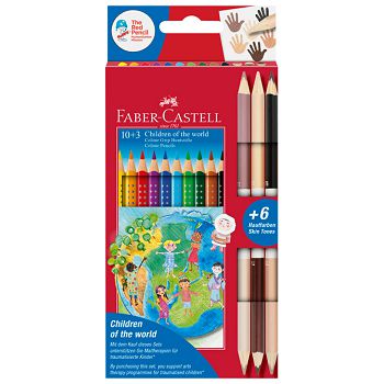 Boje drvene  10boja Grip 2001+3boje drvene obostrane Faber-Castell 201746 blister!!