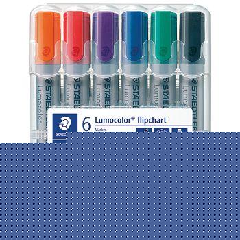 Marker Flipchart 2 mm pk6 reciklirani Lumocolor Staedtler 356 WP6 sortirano