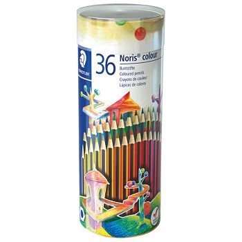 Boje drvene  36boja metalni tuljak Noris colour Staedtler 185 MD36!!