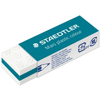 Gumica Mars plastic colour Staedtler 52650E1-35 bijelo/-tirkizna-KOMAD