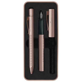Garnitura olovka kemijska+nalivpero Grip 2011 Edition Faber-Castell 201525 mat roze gold