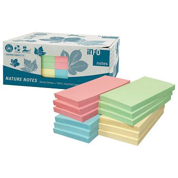 Blok samoljepljiv 125x75 mm 12x100L Nature Global Notes 5655-88box sortirano