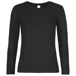 Majica dugi rukavi B&C #E190 LSL/women crna XL!!