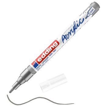 Marker akrilni 1-2 mm Edding 5300923 srebrni