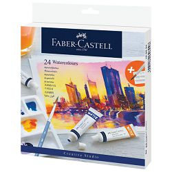 Boja vodena u tubi 9ml 24boje+paleta+kist Creative Studio Faber-Castell 169624 blister