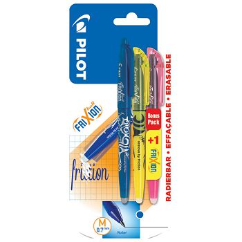 Roler gel 0,7 mm Frixion ball piši-briši plavi+2xsignir Frixion light (1+1gratis) Pilot blister!!