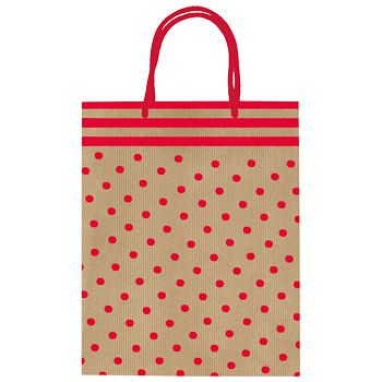 Vrećice ukrasne 22x26x10 cm crvene točke Rex-Saul Sadoch SDE26-054D