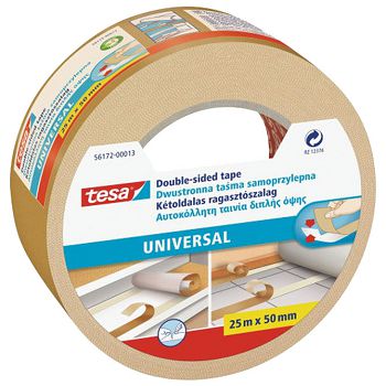 Traka ljepljiva obostrana 50 mm/25m Universal Tesa 56172-00013 bijela