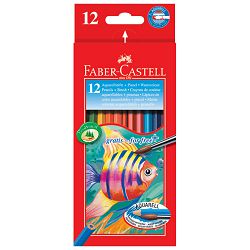 Boje drvene-vodene  12boja Aquarell Faber-Castell 114413 blister