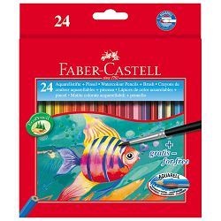 Boje drvene-vodene  24boje+kist Aquarell Faber-Castell 114425 blister