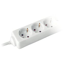 Kabel produžni bez prekidača 3rupe/3m Commel 0804 bijeli blister!!