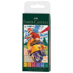 Set Pitt artist brush B  6boja Colour wheel Faber-Castell 167174 blister