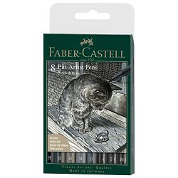 Set Pitt artist pk8  Gray&Black Faber-Castell 167171 blister