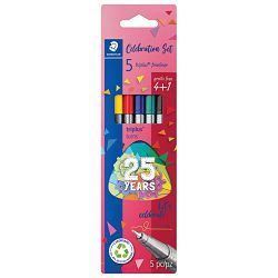 Flomaster fineliner 0,3mm pk4+1 gratis Triplus 25 years Staedtler 334 BK5 TA blister