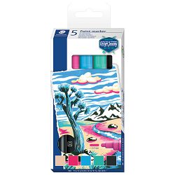 Marker akrilni 2,4 mm pk5 Lumocolor Design Journey Staedtler 349 C5 sortirano blister