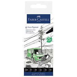 Flomaster za tehničko crtanje pk6 Ecco Pigment Faber-Castell 266006 crni blister!!