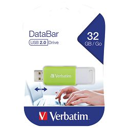 Memorija USB 32GB 2.0 DataBar Verbatim 49454 zelena blister