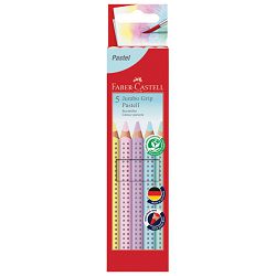 Boje drvene   5boja Jumbo Grip pastel Faber Castell 110991