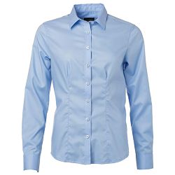 Košulja ženska dugi rukavi James & Nicholson  JN 681 120g svijetloplava M!!