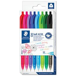 Olovka kemijska ball pk8 Staedtler 4230 MC8 sortirano blister