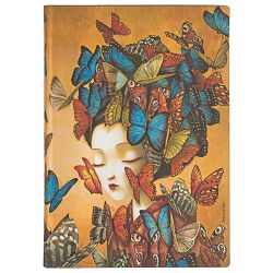 Notes 13x18 cm-midi crte  88L bez zatvaranja Madame Butterfly Flexis Paperblanks FB6525-8