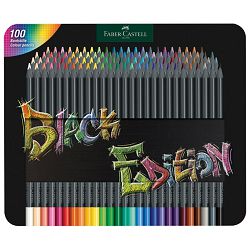 Boje drvene 100boja metalna kutija Black Edition Faber Castell 116490