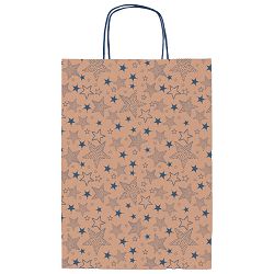 Vrećice ukrasne 36x41x12 cm zvijezdice Rex-Saul Sadoch SDF36-262F smeđa/plava