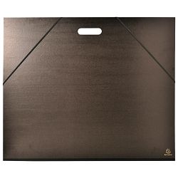 Mapa kartonska lakirana sa gumicom i integriranom ručkom 59x72 cm(B2) Exacompta 548900E crna