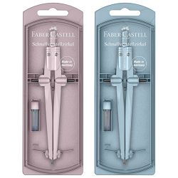 Šestar s preciznim podešavanjem+mine Stream Faber Castell 174554 sky blue blister!!
