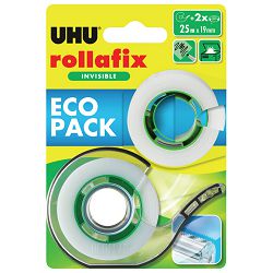Traka ljepljiva 19 mm/25m+5m gratis Rollafix 36395 UHU nevidljiva