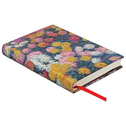 Notes  9x14 cm-mini crte  88L s gumicom Monets Chrysanthemums Paperblanks PB9716-7