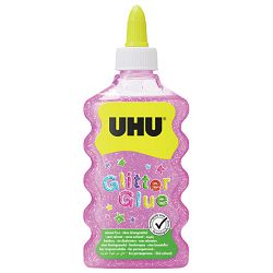 Ljepilo glitter glue 177ml UHU rozo