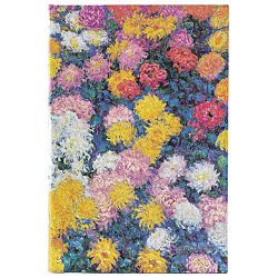 Notes 12x18 cm-midi crte  72L s gumicom Monets Chrysanthemums Paperblanks PB9714-3