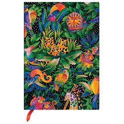 Notes 13x18 cm-midi crte  88L bez zatvaranja Jungle Song Flexis Paperblanks FB7266-9