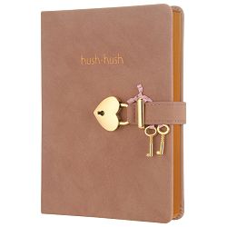 Dnevnik s ključem crte 160L Hush-Hush Marker rozi 1333