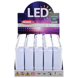 Upaljač elektronski mat Atomic CRF2 + LED Trober 3737001 bijeli