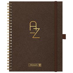 Adresar telefonski 160x210 mm A-Z spiralni s gumicom Brunnen 10-6455073 smeđi