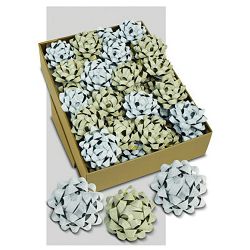 Mašna ukrasna samoljepljiva 80 mm Poly Glitter Prasent 18540-099 sort zlatna/srebrna