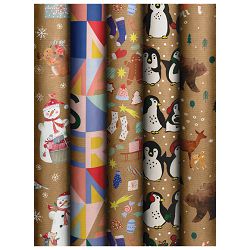 Papir ukrasni rola 70x500 cm Natur Xmas kids novogodišnji Stewo 1613 99