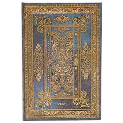 Planer tjedni 2025-9,5x14 cm-mini horizontalni s gumicom Blue Luxe Paperblanks DED5743 1